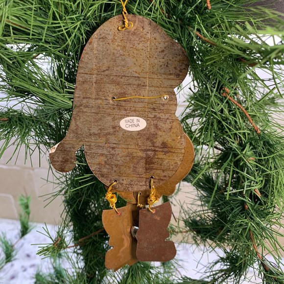 Santa metal ornament hand painted - Picture 2 of 4